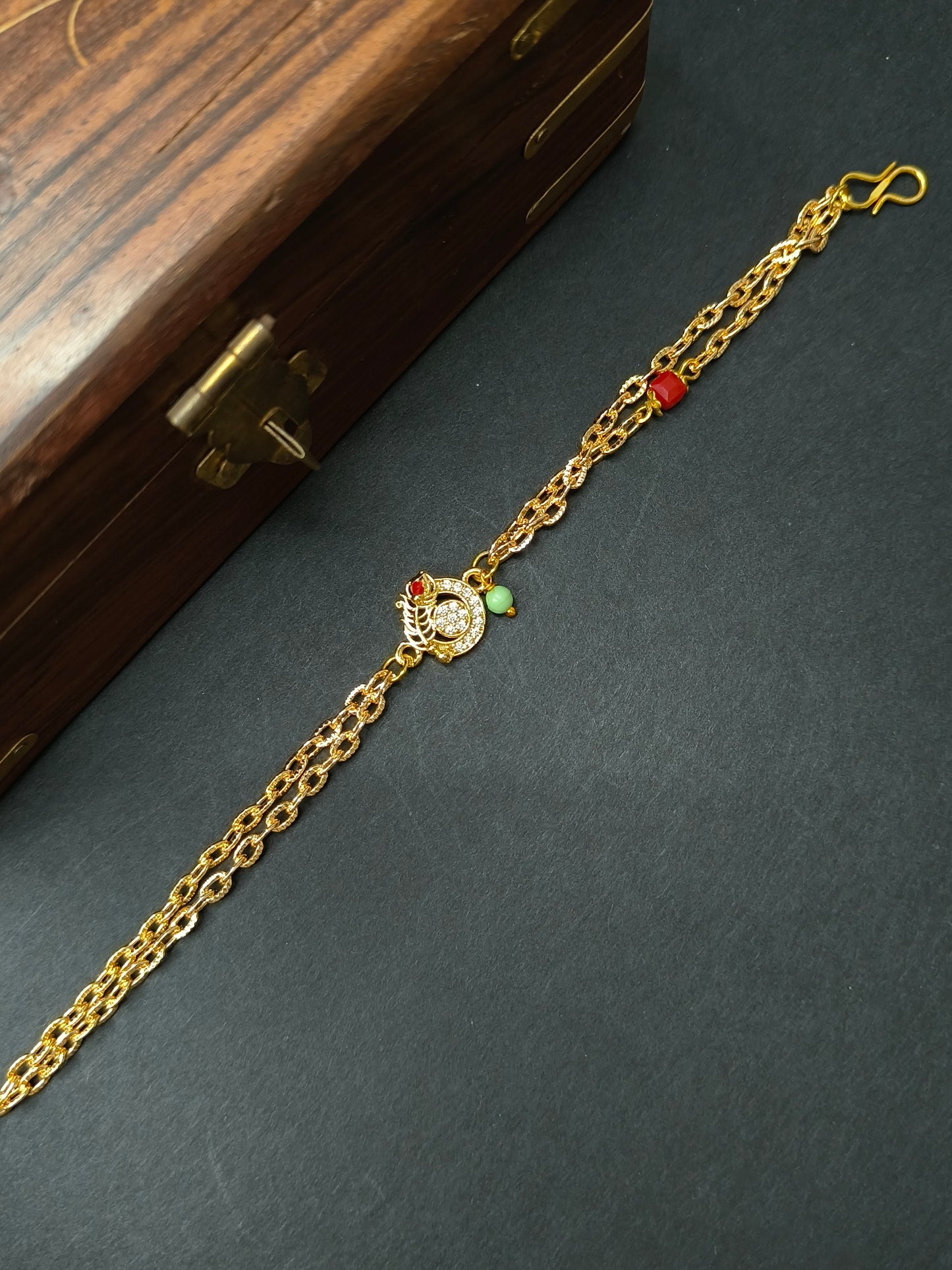 AD FEATHER BRACELET BHABHI RAKHI