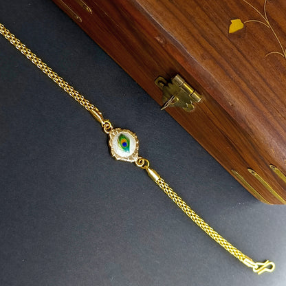 FEATHER MOTHER OF PEARL BHABHI RAKHI