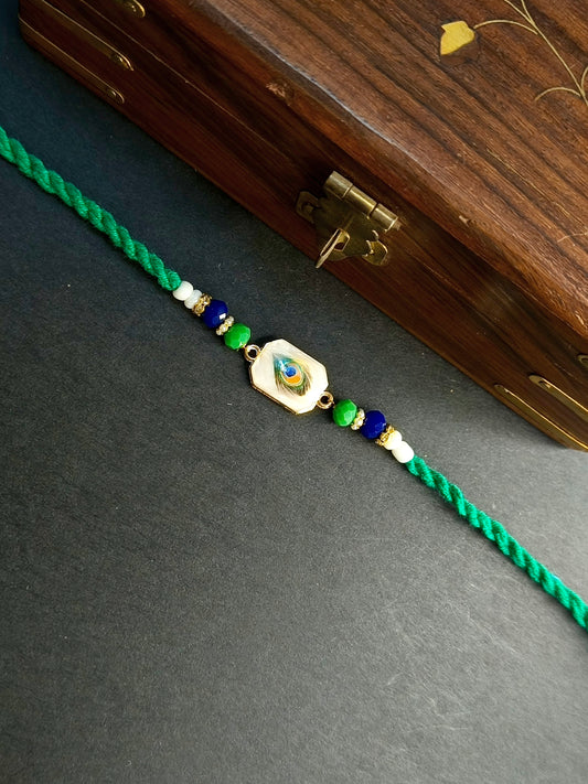 FEATHER RED TWISTED BHAI RAKHI