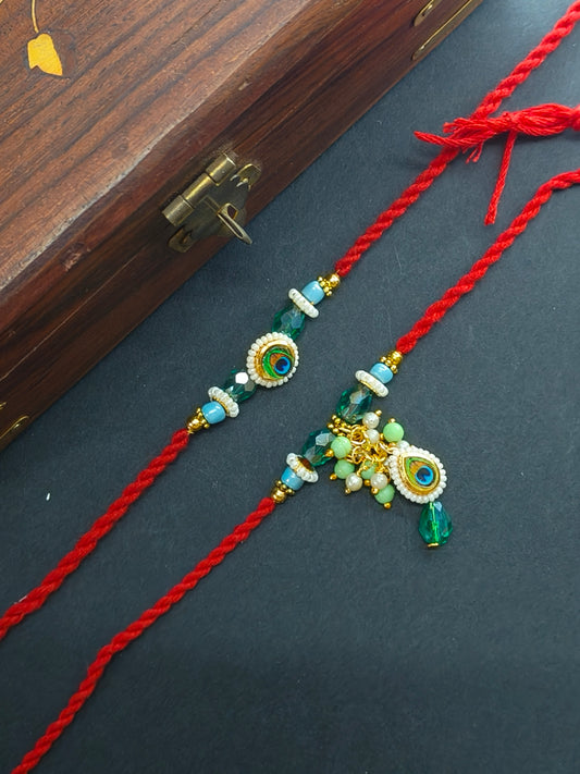 FEATHER KUNDAN BHAI BHABHI RAKHI