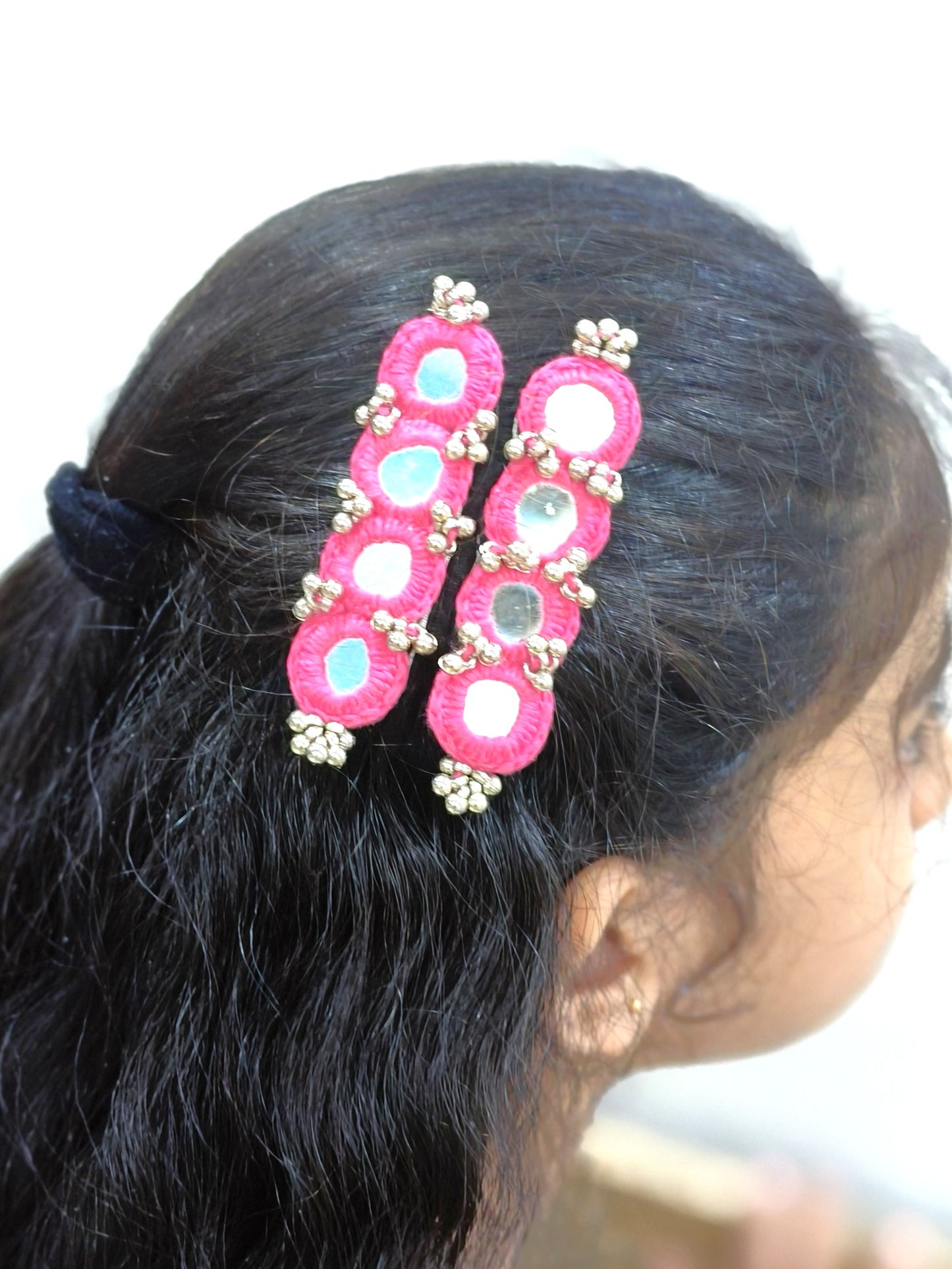 PINKY 4 MIRROR ONE SIDE HAIR PIN COMOBO