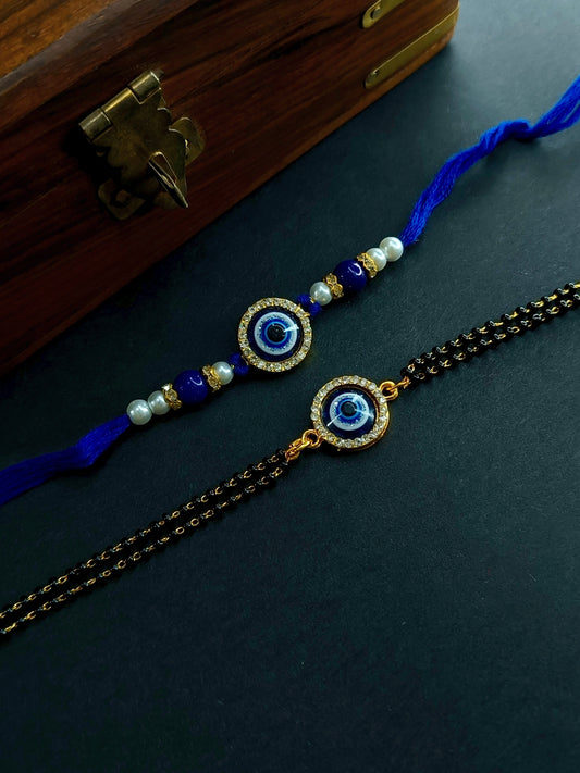 EVIL EYE DIAMOND BHAI BHABHI RAKHI